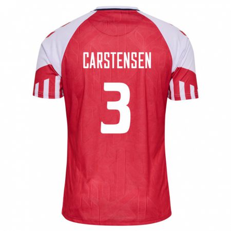 Kandiny Ženy Dánske Rasmus Carstensen #3 Červená Dresy Hazai Csapatmez 24-26 Triĭká