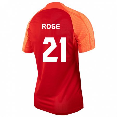Kandiny Ženy Kanadské Jade Rose #21 Oranžová Dresy Hazai Csapatmez 24-26 Triĭká