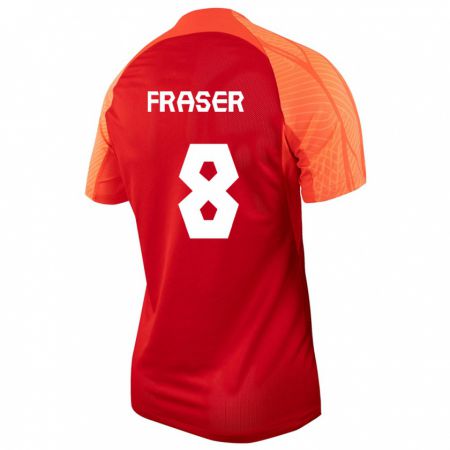 Kandiny Ženy Kanadské Liam Fraser #8 Oranžová Dresy Hazai Csapatmez 24-26 Triĭká