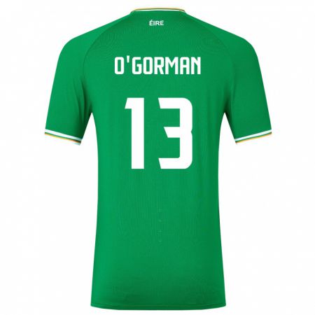 Kandiny Ženy Írsko Áine O'gorman #13 Zelená Dresy Hazai Csapatmez 24-26 Triĭká