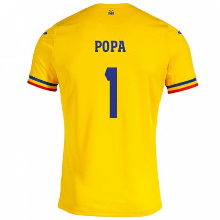 Kandiny Ženy Rumunsko Robert Popa #1 Žltá Dresy Hazai Csapatmez 24-26 Triĭká