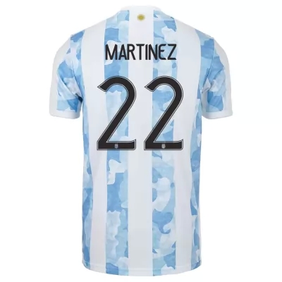Ženy Argentínske národné futbalové mužstvo Lautaro Martinez #22 Domáci Modrá Biela Dresy 2021 Košele Dres