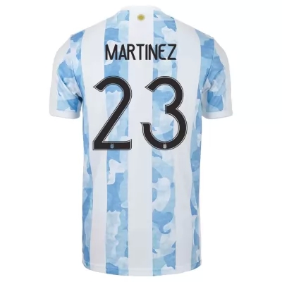 Ženy Argentínske národné futbalové mužstvo Emiliano Martinez #23 Domáci Modrá Biela Dresy 2021 Košele Dres