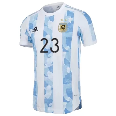 Deti Argentínske Národné Futbalové Mužstvo Emiliano Martinez #23 Domáci Modrá Biela Dresy 2021 Košele Dres