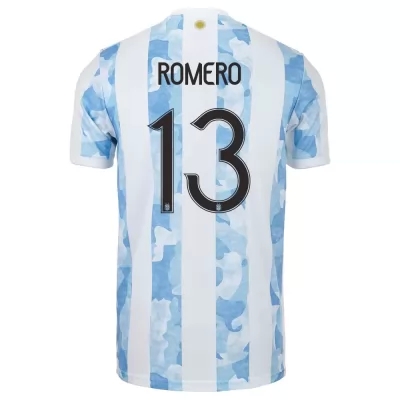 Ženy Argentínske národné futbalové mužstvo Cristian Romero #13 Domáci Modrá Biela Dresy 2021 Košele Dres