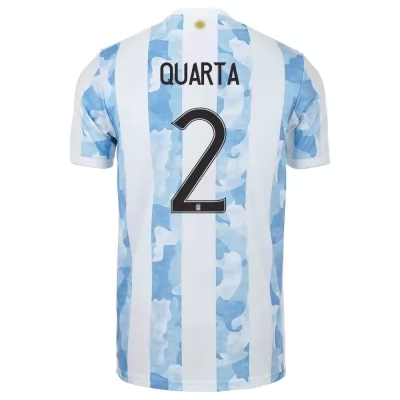 Ženy Argentínske národné futbalové mužstvo Lucas Martinez Quarta #2 Domáci Modrá Biela Dresy 2021 Košele Dres