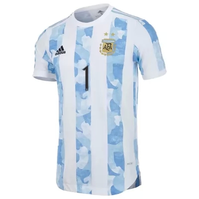 Muži Argentínske Národné Futbalové Mužstvo Franco Armani #1 Domáci Modrá Biela Dresy 2021 Košele Dres
