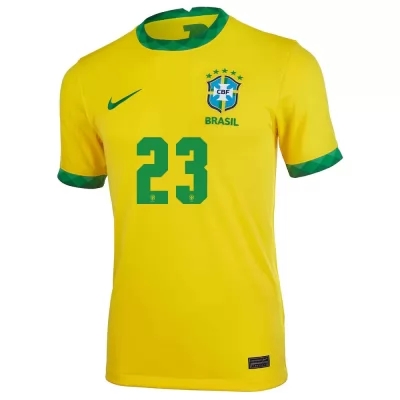 Ženy Brazílske Národné Futbalové Mužstvo Ederson #23 Domáci žltá Dresy 2021 Košele Dres