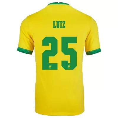 Muži Brazílske národné futbalové mužstvo Douglas Luiz #25 Domáci žltá Dresy 2021 Košele Dres