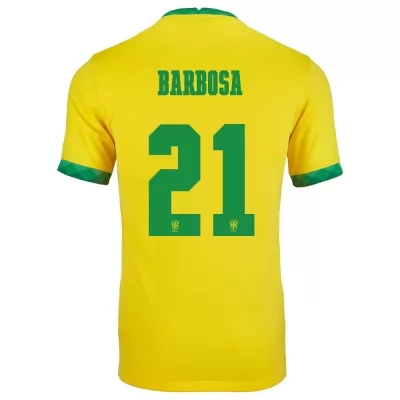 Muži Brazílske národné futbalové mužstvo Gabriel Barbosa #21 Domáci žltá Dresy 2021 Košele Dres