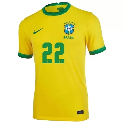 Ženy Brazílske Národné Futbalové Mužstvo Felipe #22 Domáci žltá Dresy 2021 Košele Dres