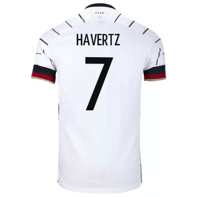 Muži Nemecké národné futbalové mužstvo Kai Havertz #7 Domáci Biely Dresy 2021 Košele Dres