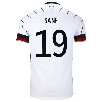 Ženy Nemecké národné futbalové mužstvo Leroy Sane #19 Domáci Biely Dresy 2021 Košele Dres