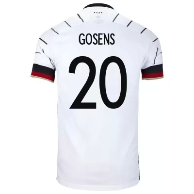 Deti Nemecké národné futbalové mužstvo Robin Gosens #20 Domáci Biely Dresy 2021 Košele Dres