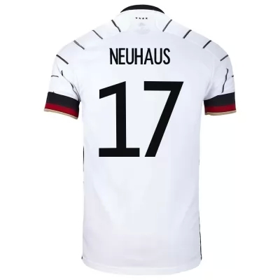 Deti Nemecké národné futbalové mužstvo Florian Neuhaus #17 Domáci Biely Dresy 2021 Košele Dres
