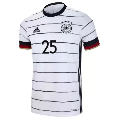 Deti Nemecké Národné Futbalové Mužstvo Thomas Muller #25 Domáci Biely Dresy 2021 Košele Dres