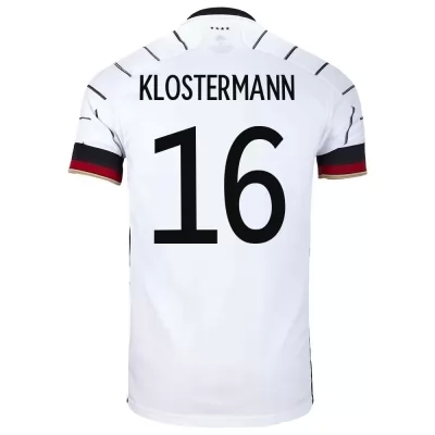 Muži Nemecké národné futbalové mužstvo Lukas Klostermann #16 Domáci Biely Dresy 2021 Košele Dres