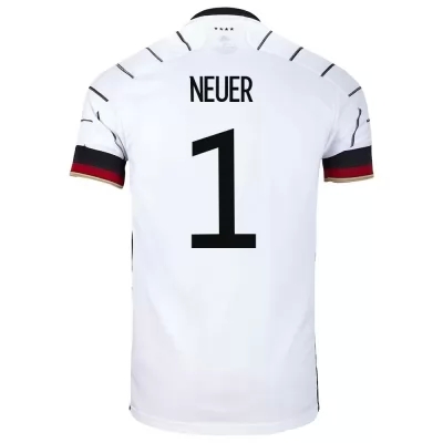 Deti Nemecké národné futbalové mužstvo Manuel Neuer #1 Domáci Biely Dresy 2021 Košele Dres