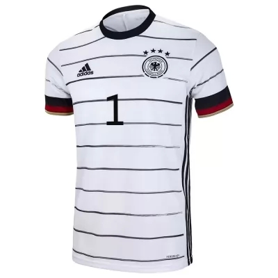 Deti Nemecké Národné Futbalové Mužstvo Manuel Neuer #1 Domáci Biely Dresy 2021 Košele Dres