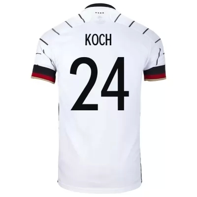 Deti Nemecké národné futbalové mužstvo Robin Koch #24 Domáci Biely Dresy 2021 Košele Dres