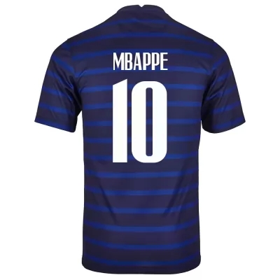 Deti Francúzske národné futbalové mužstvo Kylian Mbappe #10 Domáci Tmavomodrá Dresy 2021 Košele Dres