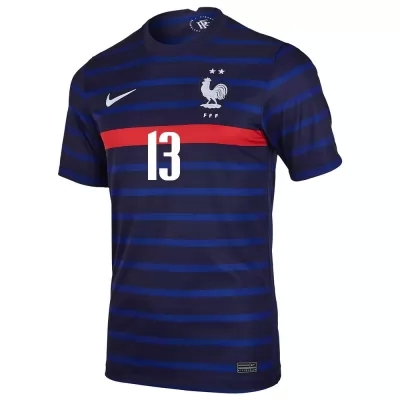 Deti Francúzske Národné Futbalové Mužstvo N'golo Kante #13 Domáci Tmavomodrá Dresy 2021 Košele Dres
