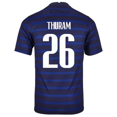 Ženy Francúzske Národné Futbalové Mužstvo Marcus Thuram #26 Domáci Tmavomodrá Dresy 2021 Košele Dres