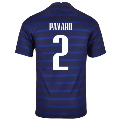 Deti Francúzske národné futbalové mužstvo Benjamin Pavard #2 Domáci Tmavomodrá Dresy 2021 Košele Dres