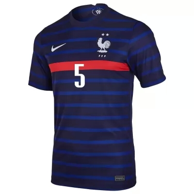 Muži Francúzske Národné Futbalové Mužstvo Clement Lenglet #5 Domáci Tmavomodrá Dresy 2021 Košele Dres