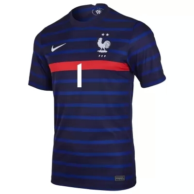 Muži Francúzske Národné Futbalové Mužstvo Hugo Lloris #1 Domáci Tmavomodrá Dresy 2021 Košele Dres