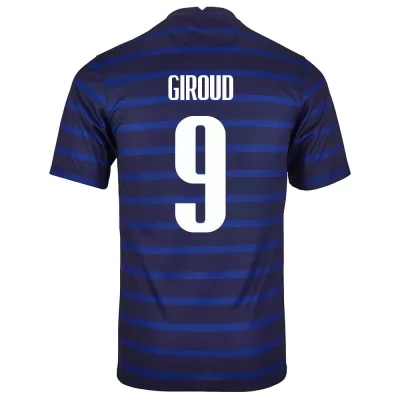 Ženy Francúzske národné futbalové mužstvo Olivier Giroud #9 Domáci Tmavomodrá Dresy 2021 Košele Dres