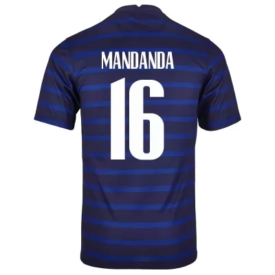 Ženy Francúzske národné futbalové mužstvo Steve Mandanda #16 Domáci Tmavomodrá Dresy 2021 Košele Dres