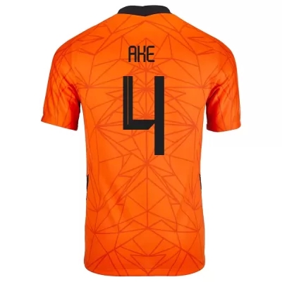 Deti Holandské národné futbalové mužstvo Nathan Ake #4 Domáci Oranžová Dresy 2021 Košele Dres
