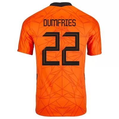 Muži Holandské národné futbalové mužstvo Denzel Dumfries #22 Domáci Oranžová Dresy 2021 Košele Dres