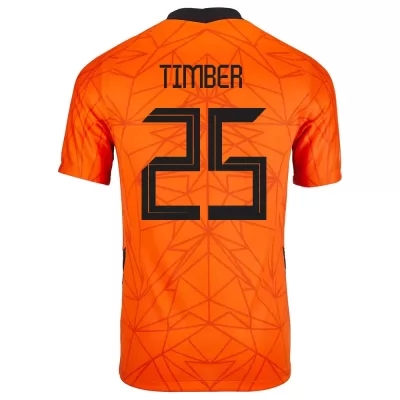 Deti Holandské národné futbalové mužstvo Jurrien Timber #25 Domáci Oranžová Dresy 2021 Košele Dres