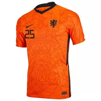 Deti Holandské Národné Futbalové Mužstvo Jurrien Timber #25 Domáci Oranžová Dresy 2021 Košele Dres