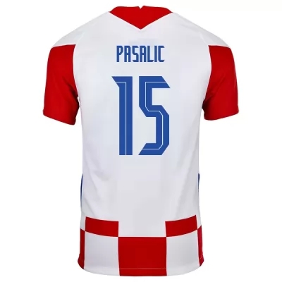 Deti Chorvátske národné futbalové mužstvo Mario Pasalic #15 Domáci Červená Biela Dresy 2021 Košele Dres