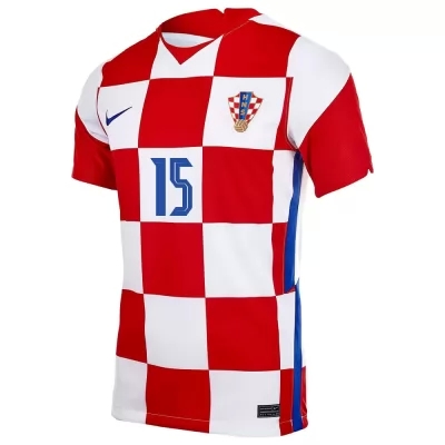Muži Chorvátske Národné Futbalové Mužstvo Mario Pasalic #15 Domáci Červená Biela Dresy 2021 Košele Dres