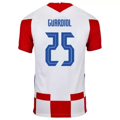 Ženy Chorvátske národné futbalové mužstvo Josko Gvardiol #25 Domáci Červená Biela Dresy 2021 Košele Dres