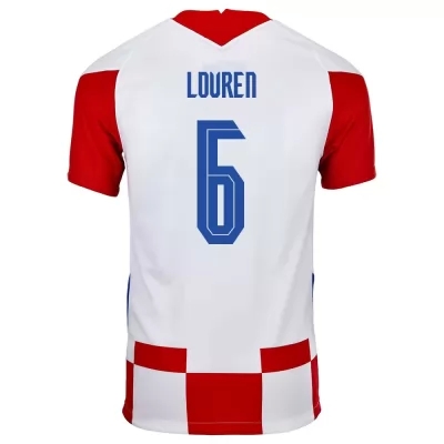 Deti Chorvátske národné futbalové mužstvo Dejan Lovren #6 Domáci Červená Biela Dresy 2021 Košele Dres