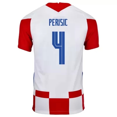 Muži Chorvátske národné futbalové mužstvo Ivan Perisic #4 Domáci Červená Biela Dresy 2021 Košele Dres