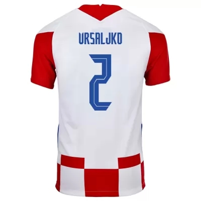 Muži Chorvátske národné futbalové mužstvo Sime Vrsaljko #2 Domáci Červená Biela Dresy 2021 Košele Dres