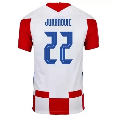 Deti Chorvátske národné futbalové mužstvo Josip Juranovic #22 Domáci Červená Biela Dresy 2021 Košele Dres