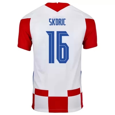 Deti Chorvátske národné futbalové mužstvo Mile Skoric #16 Domáci Červená Biela Dresy 2021 Košele Dres