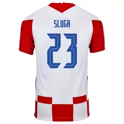 Deti Chorvátske národné futbalové mužstvo Simon Sluga #23 Domáci Červená Biela Dresy 2021 Košele Dres