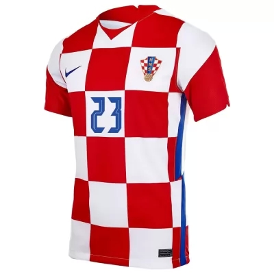 Muži Chorvátske Národné Futbalové Mužstvo Simon Sluga #23 Domáci Červená Biela Dresy 2021 Košele Dres