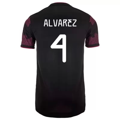 Ženy Mexické národné futbalové mužstvo Edson Alvarez #4 Domáci Červená Ruža Dresy 2021 Košele Dres