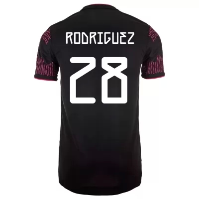 Ženy Mexické národné futbalové mužstvo Carlos Rodriguez #28 Domáci Červená Ruža Dresy 2021 Košele Dres