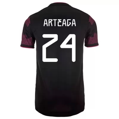 Muži Mexické národné futbalové mužstvo Gerardo Arteaga #24 Domáci Červená Ruža Dresy 2021 Košele Dres