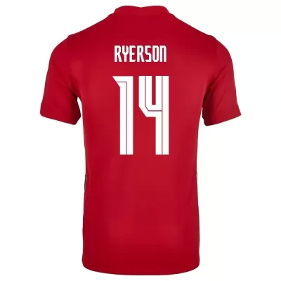 Muži Nórske Národné Futbalové Mužstvo Julian Ryerson #14 Domáci Červená Dresy 2021 Košele Dres